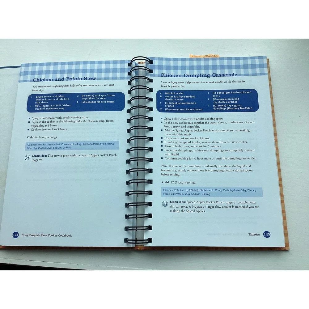 Busy People's Slow Cooker Cookbook by Dawn Hall 2003 Spiral HB Easy Crockpot‎